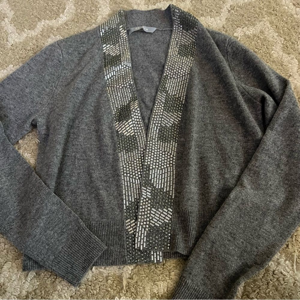 Hayden size XS Gray Beaded Sweater